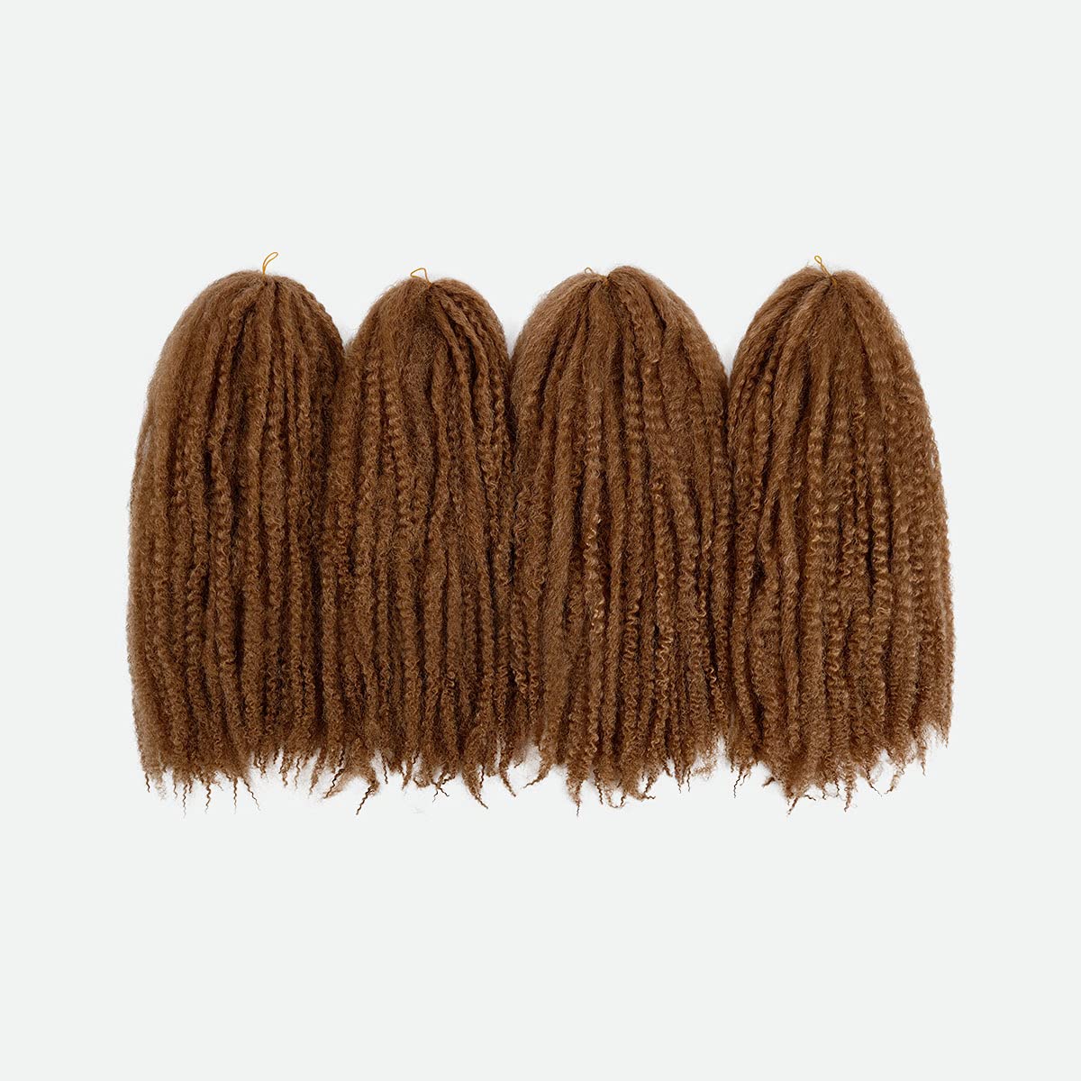 AU-THEN-TIC Marley Hair 4 Packs 18 Inch Marely Twist Braiding Hair long Afro Twist Braiding Hair for Locs, Crochet Braid KANEKALON Fiber Hair Extensions (18 Inch (Pack of 4), 30-Light Auburn)