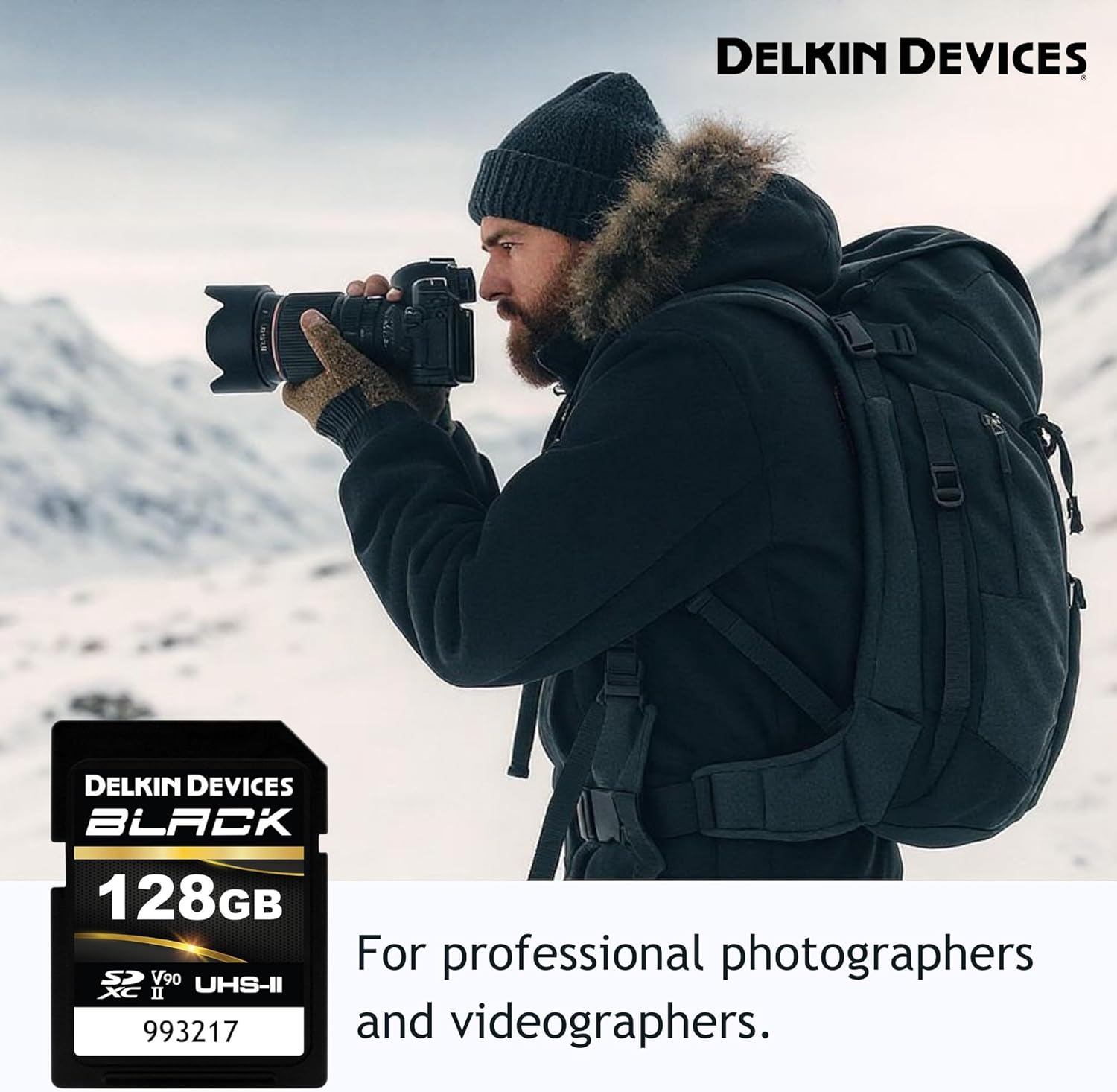 Delkin Devices Black 128GB SDXC UHS-II V90 SD Memory Card (2-Pack)