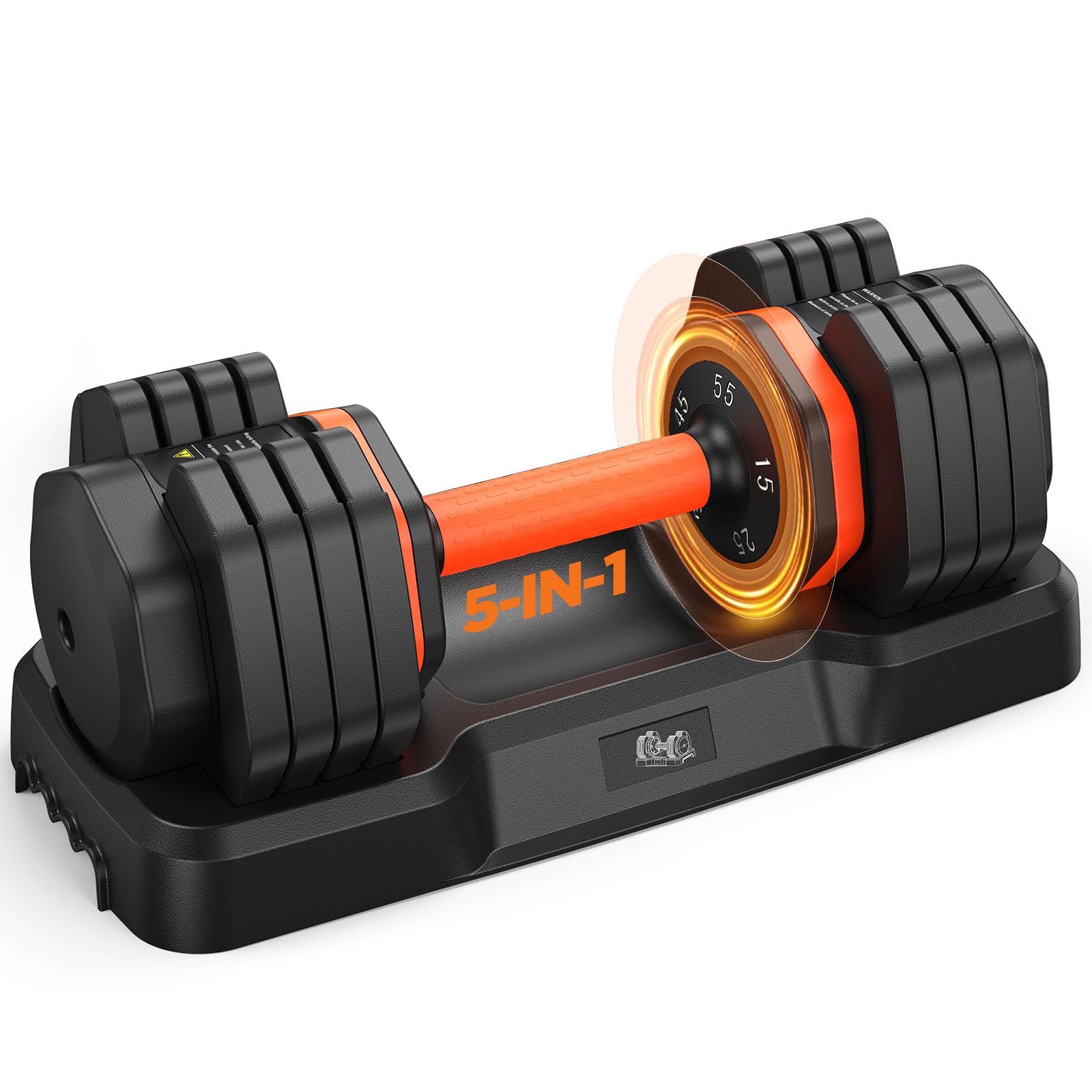2026 Updated Adjustable Dumbbell Set, 110lbs/50lbs Weights Dumbbell Set with Storage Box, 55lbs Adjustable Weights with Anti-slip Silicone Grip, Weight Set For Home Gym Suit both Men and Women