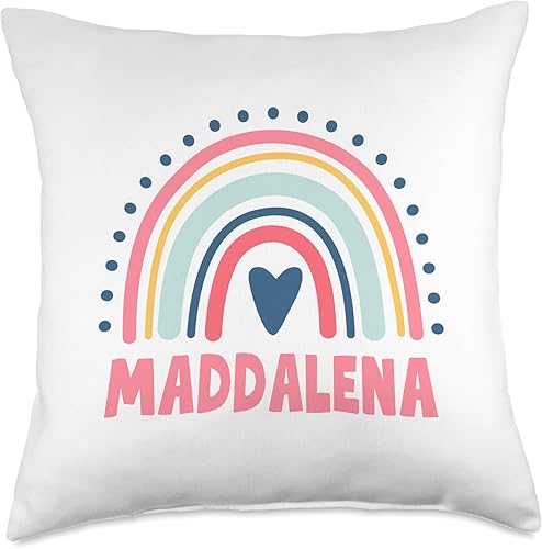 Miniatura 4 de Maddalena Name Custom Woman Myth Legend Pink Birthday Party Throw Pillow, 16x16, Multicolor