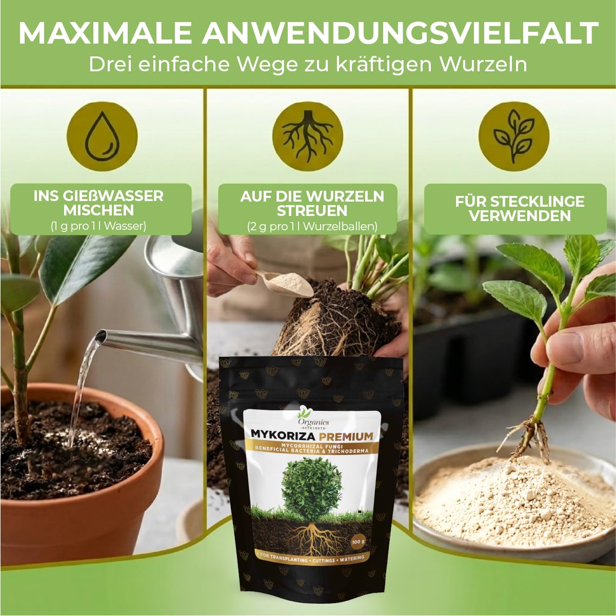 Mykoriza Premium, Organic endo&ecto mycorrhizae, 100g