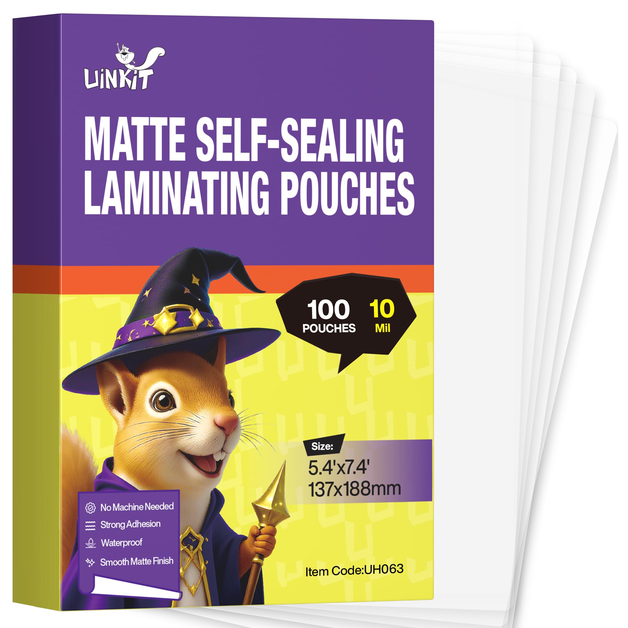 Laminating Pouches - 50 Pack for Business Cards -12 Laminating Pouches - 50 Pack for Business Cards -12