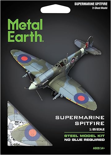 Miniatura 8 de Metal Earth Supermarine Spitfire Color 3D Metal Modelo Kit Fascinaciones