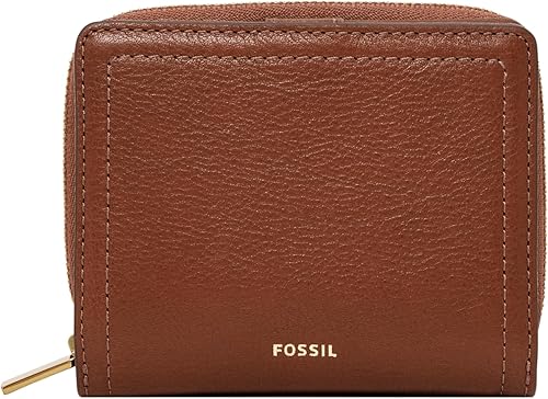 Fossil Logan - Cartera plegable de piel con bloqueo RFID para mujer