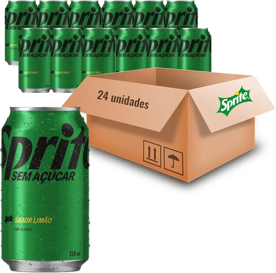 Kit c/ 12und Refrigerante SPRITE Sem Açucar Lata 350ml