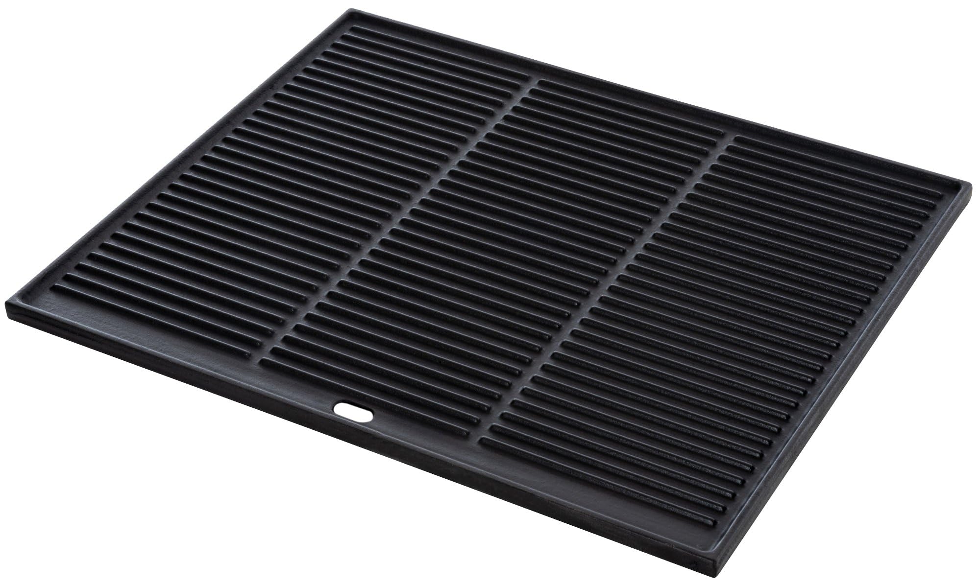 CLP Gusseiserne Grillplatte emailliert 48.5x40 cm anthrazit Wendeplatte für Gasgrill Kohlegrill Elektrogrill