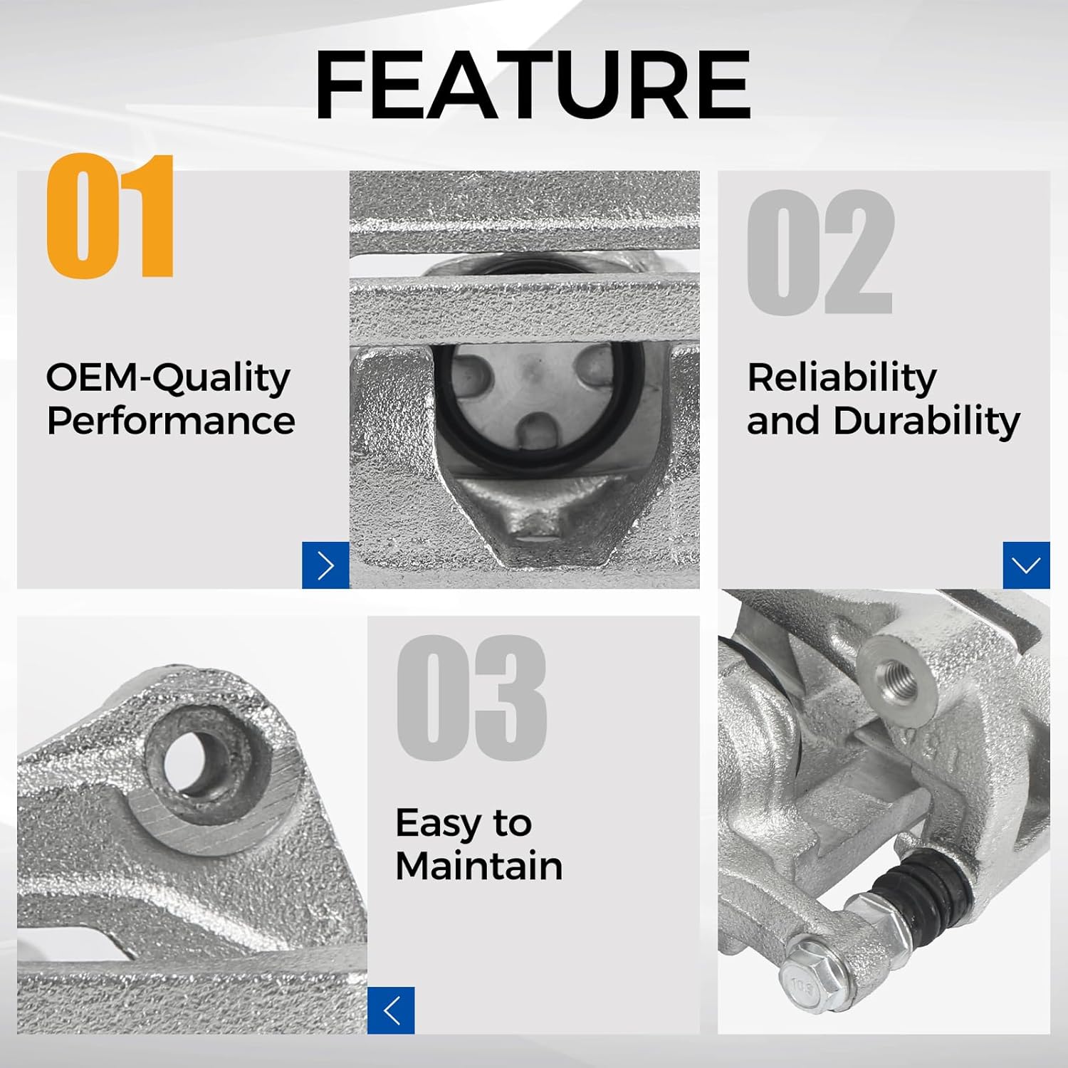 PAROD Rear Brake Caliper Fit for 2006-2012 Ford Fusion, 2007-2012 Lincoln MKZ, 2006 Zephyr, 2006-2013 Mazda 6, 2006-2011 Mercury Milan，Replace#18B5002 18B5003