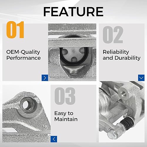 Miniatura 4 de PAROD Pinza de freno trasera para Ford Fusion 2006-2012, Lincoln MKZ 2007-2012, Zephyr 2006, Mazda 6 2006-2013, Mercury Milan 2006-2011, Reemplazo