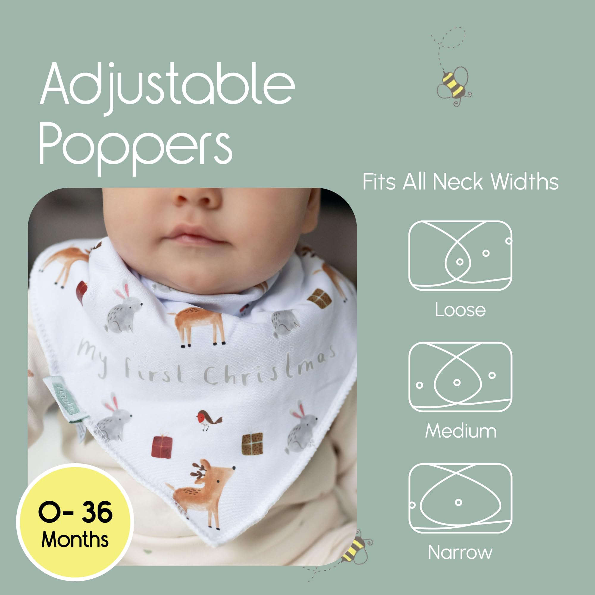 Bandana Dribble Bibs - Cotton Front Baby Bibs Newborn to 24 Months - Newborn Baby Gifts - Bibs For Comfortable Kids — view 88