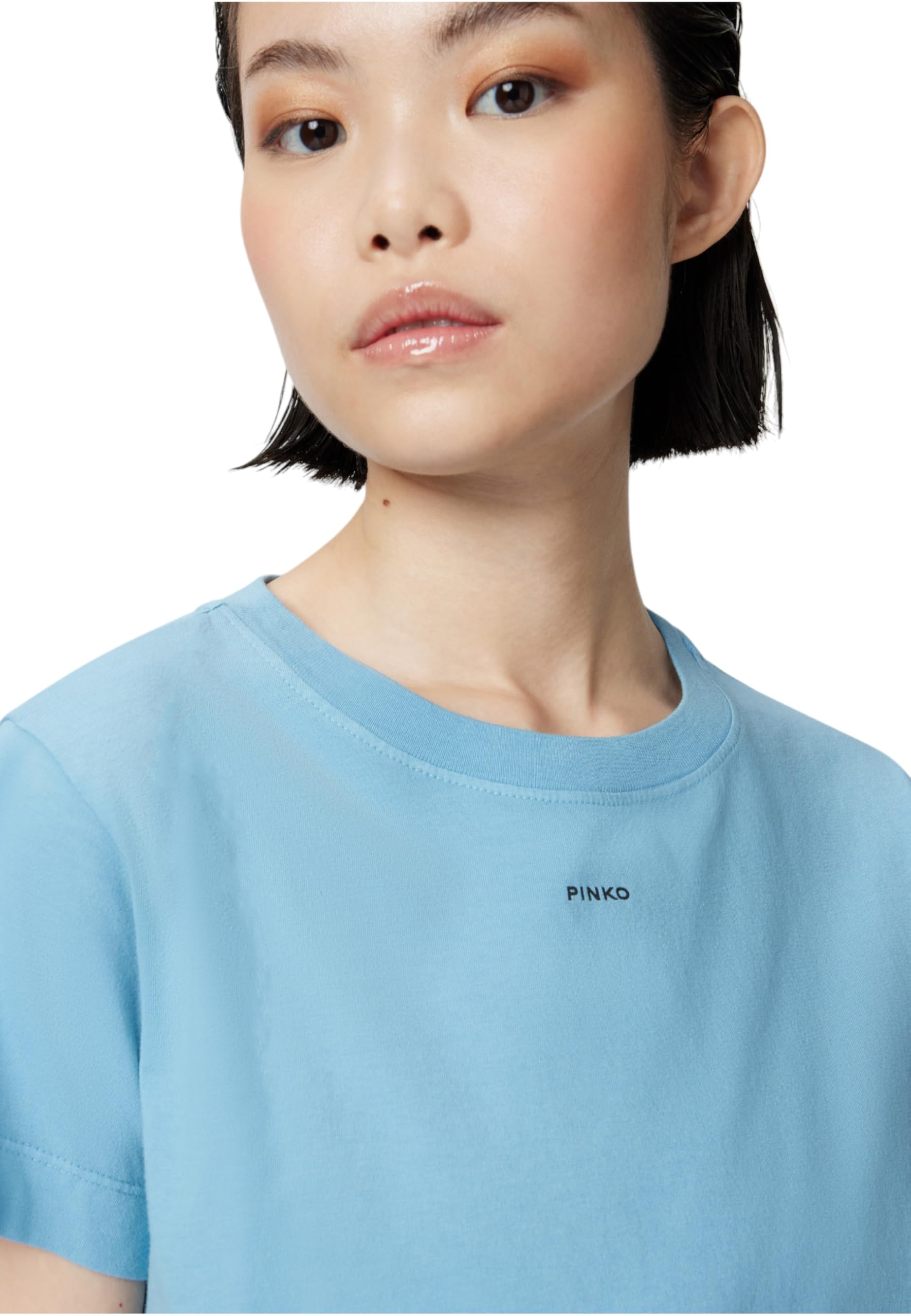 PINKO t-shirt Basico niebieski