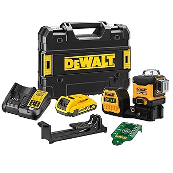 DEWALT DCLE34031D1-QW Self Levelling x3 360 degree 1080 degree Cross Line Laser 10.8V (Green)