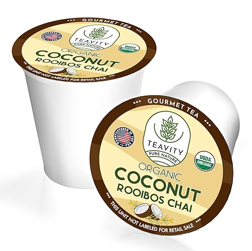 Vista 327 de Teavity - Paquete variado de cápsulas de té orgánicas Cápsulas de té caliente o hielo para Keurig, manzanilla, desayuno inglés, té negro, cápsulas