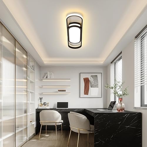 Miniatura 2 de Tioolo Modernas luces LED lineales de techo regulables con control remoto de acrílico de 2.3 pies, accesorios de iluminación de techo para sala de