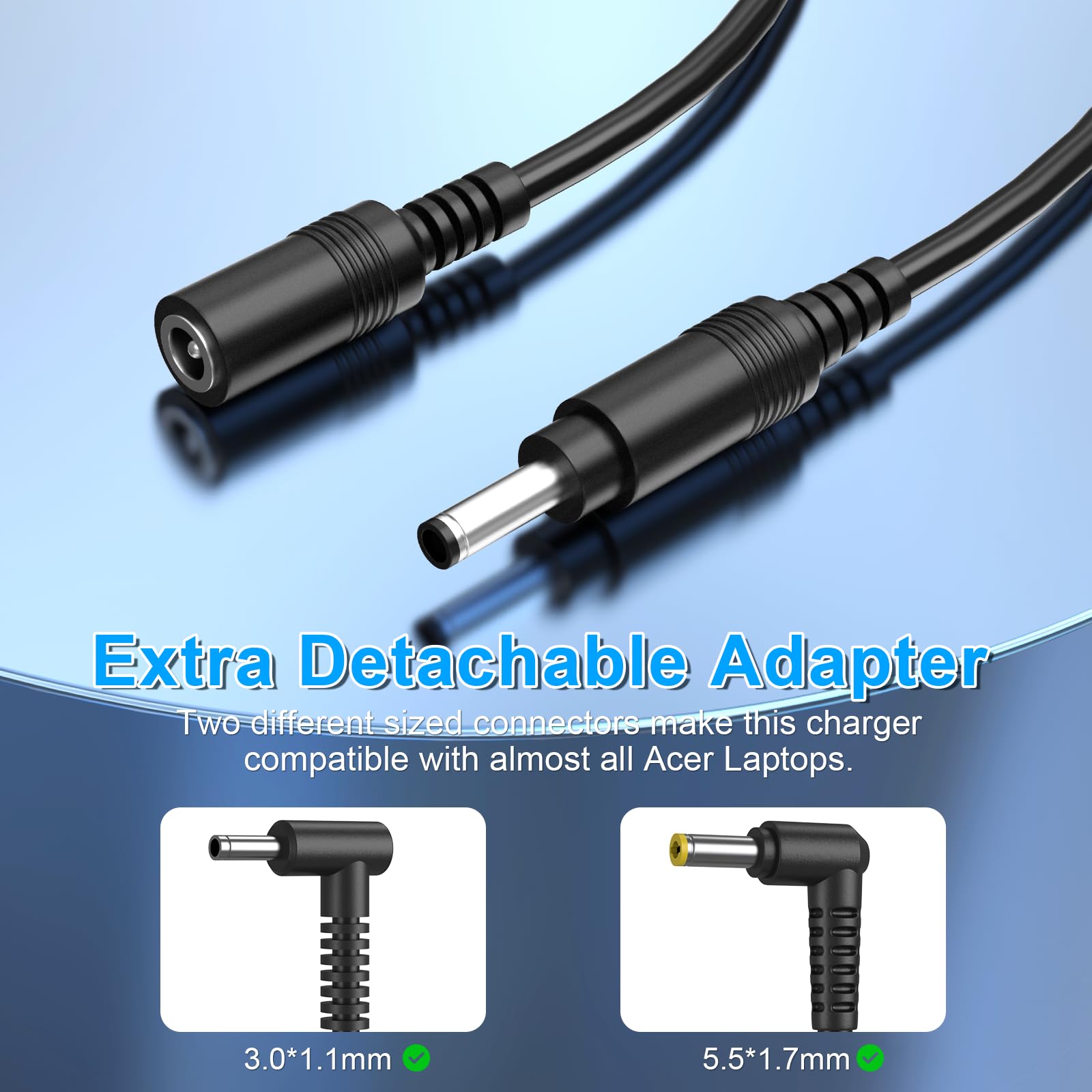Chargeur 65W PC Portable Acer - Compatible Aspire, Swift, Chromebook