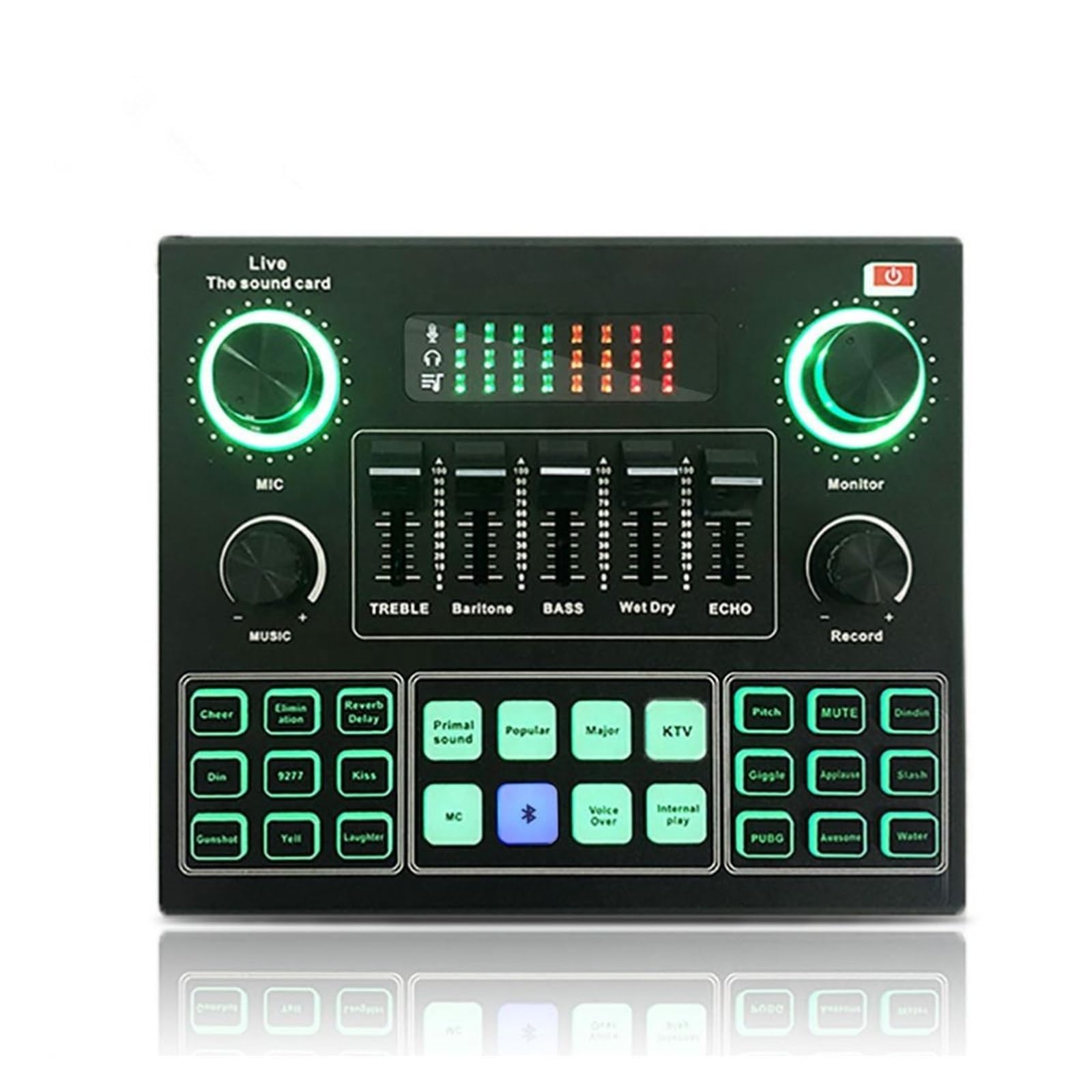 Mixer audio, V9SJ Mixer esterno Scheda dal Telefono cellulare Cambia voce Registrazione trasmissione Casa KTV Gioco Musica Canto V10
