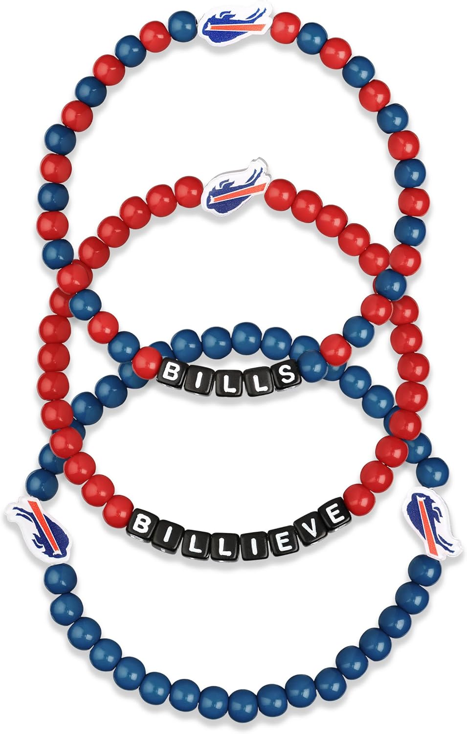 FOCO NFL unisex-adult NFL Team Logo Officially Licensed 3-Pack Beaded Friendship Bracelets