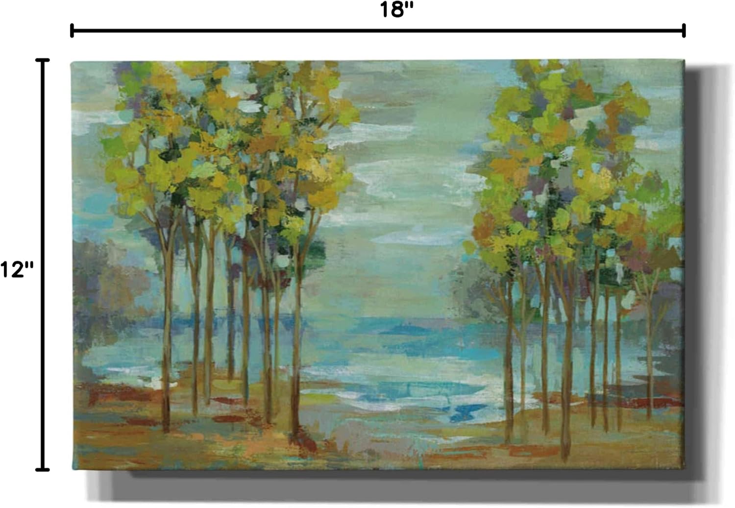 Epic Graffiti 'Spring Trees' by Silvia Vassileva, Canvas Wall Art, 18"x12"