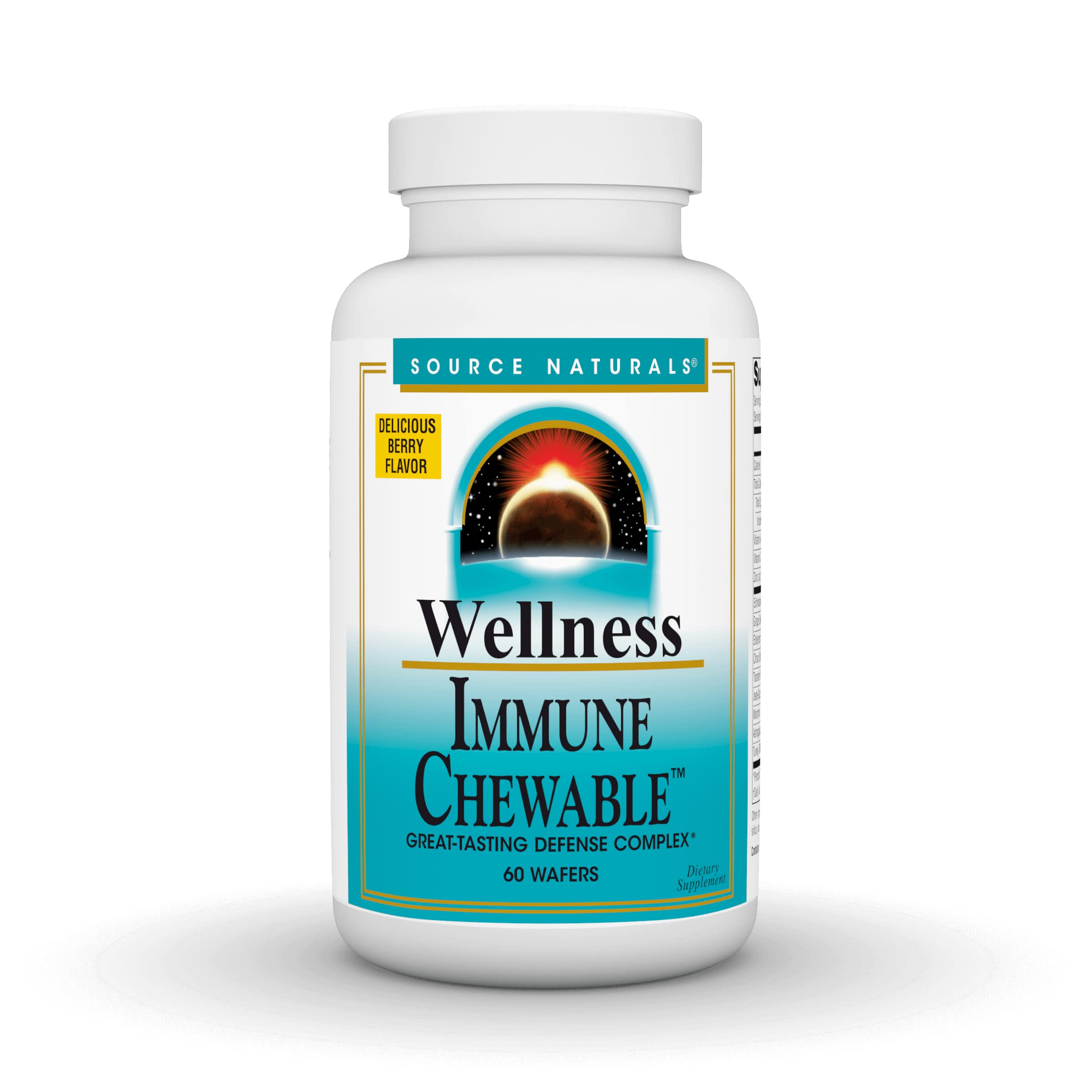 Source Naturals Wellness Immune Chewable: Great-Tasting Defense Complex (60 Wafers)