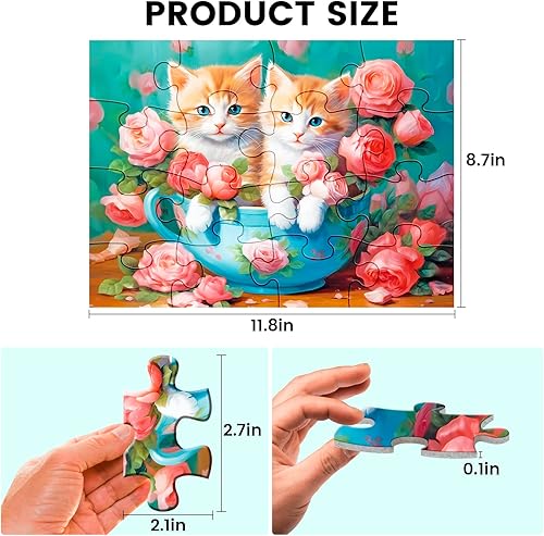 Miniatura 8 de Paquete de 4 rompecabezas de 36 piezas grandes para adultos, rompecabezas para adultos mayores con demencia de Alzheimer, productos de Alzheimer,