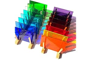 LITMIND 16 Sheets Transparent Stained Glass Sheets