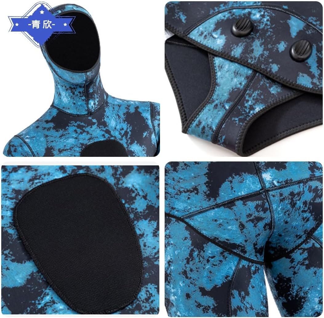 ウェットスーツ フルースーツ 3/5mmネオプレン 長袖 伸縮性 ダイビング 素潜り サーフィン シュノーケリング スキンダイビング