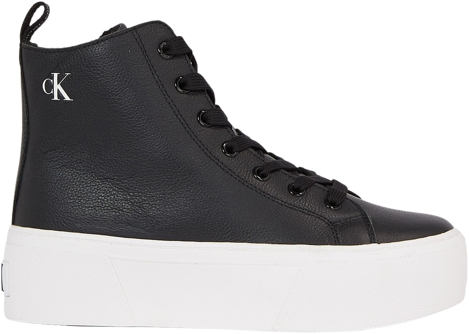 Calvin Klein Cupsole Flatform Mid WL Lth Wn Yw0yw01180 Sneaker con Suola cupsoleDonna