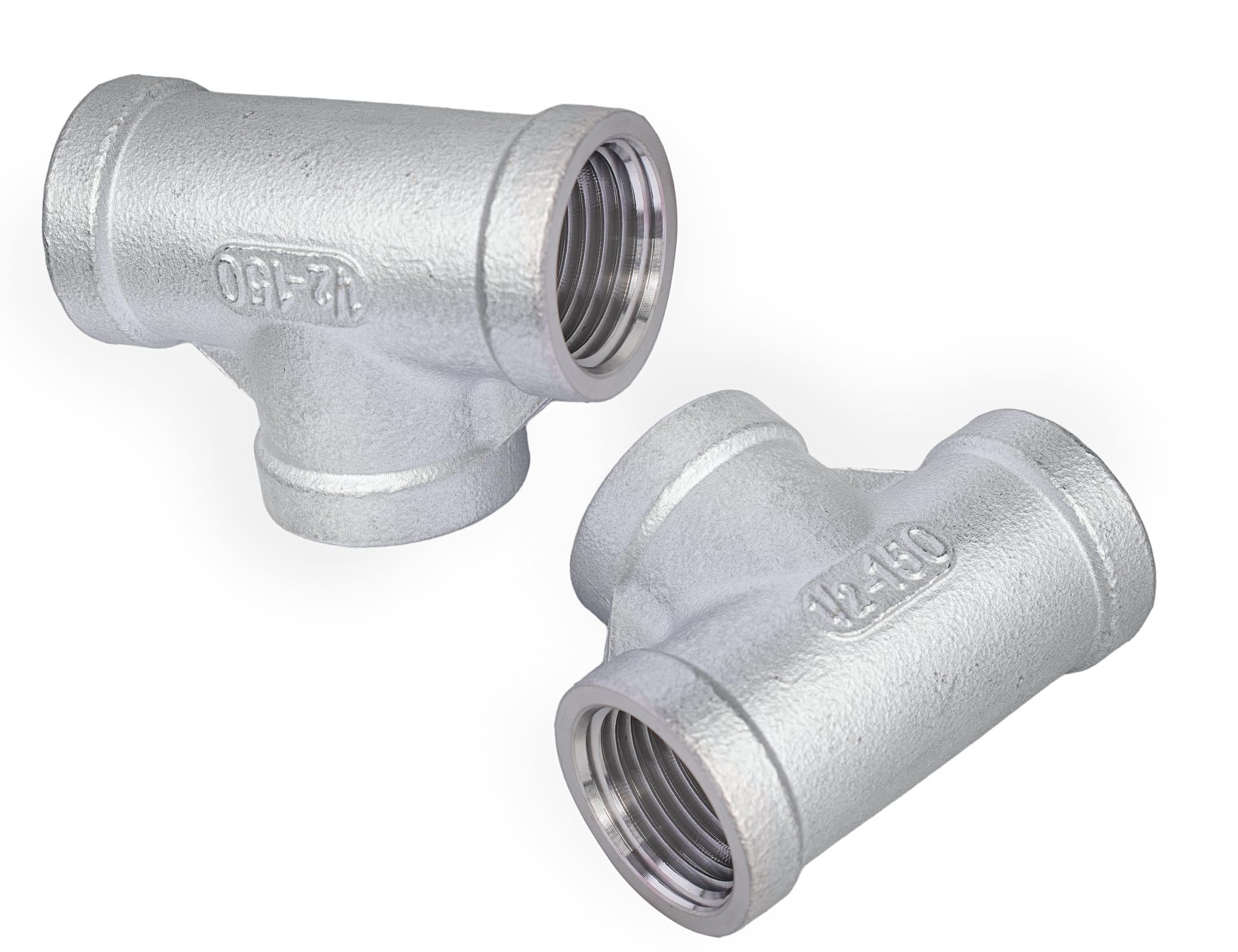 Conector de tubo hembra 304 acero inoxidable NPT 1/2 fundición robusta de 3 vías de larga vida