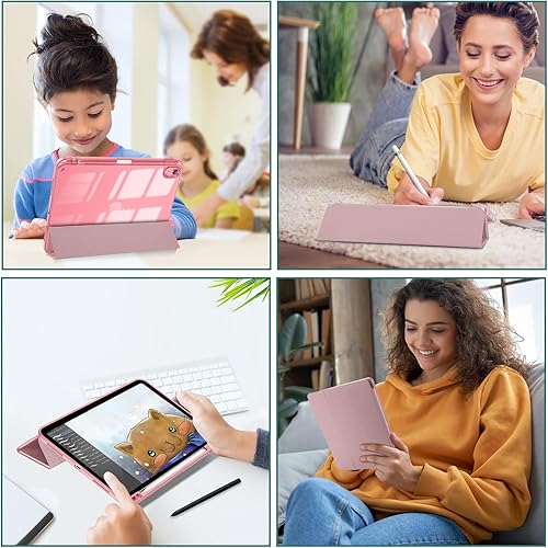 Vista 55 de ProCase Funda para iPad (A16) de 11ª generación de 11 pulgadas 2025/10ª generación de 10.9 pulgadas 2022 con soporte para lápices, funda híbrida Azul