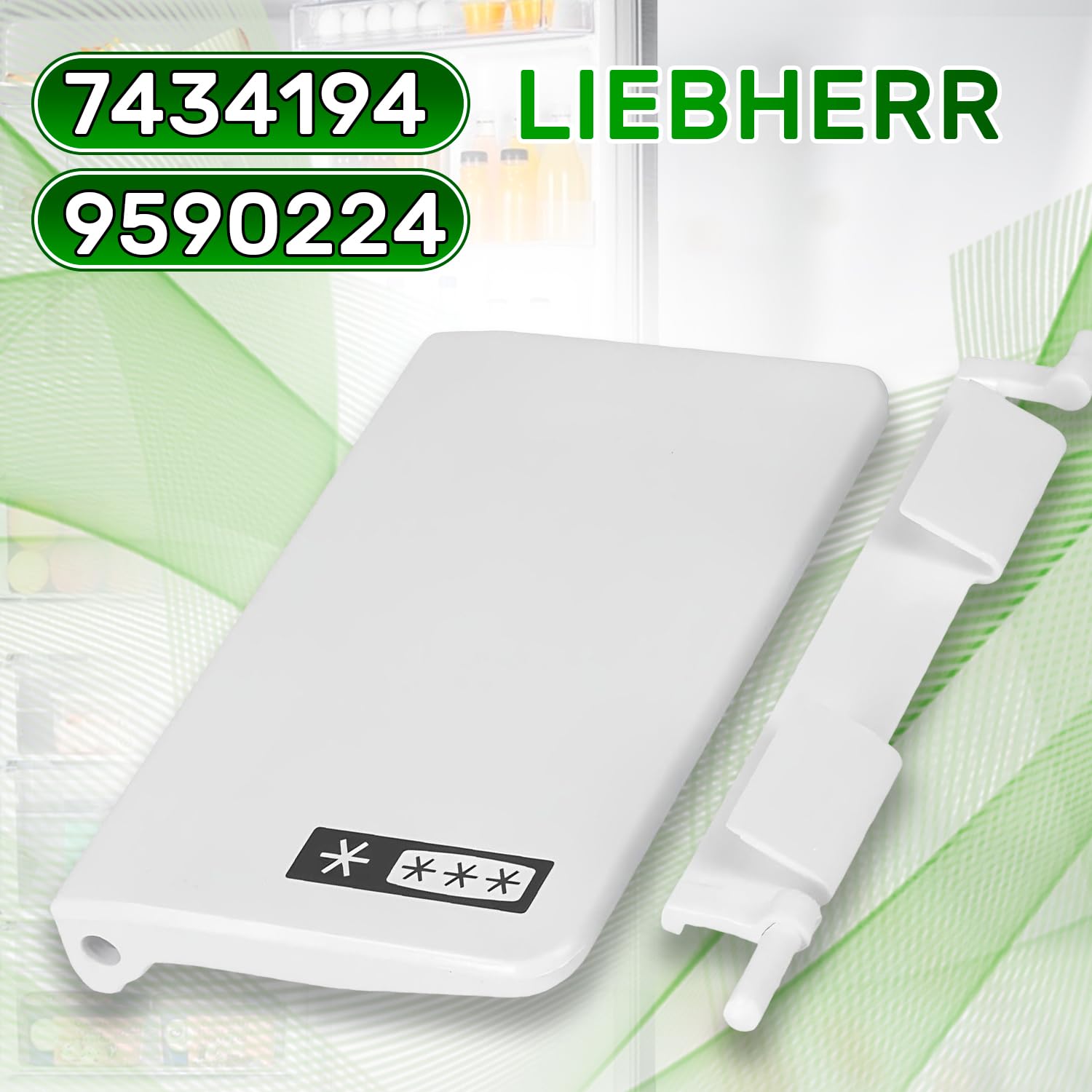 ONIX TECH Poignée de Porte de Congélateur 100x65x14 mm avec Code Original 7434194 9590224 pour Liebherr - Garantie de 5 Ans