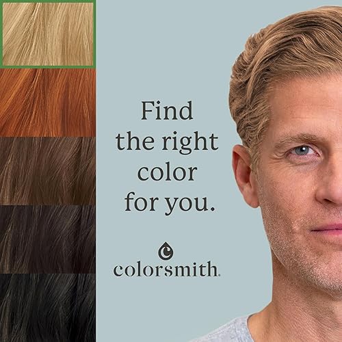 Miniatura 3 de Colorsmith Color de cabello y barba para mezclar grises, paquete de 2, rubio ceniza claro, sin amoníaco, kit completo de tinte para barba y cabello