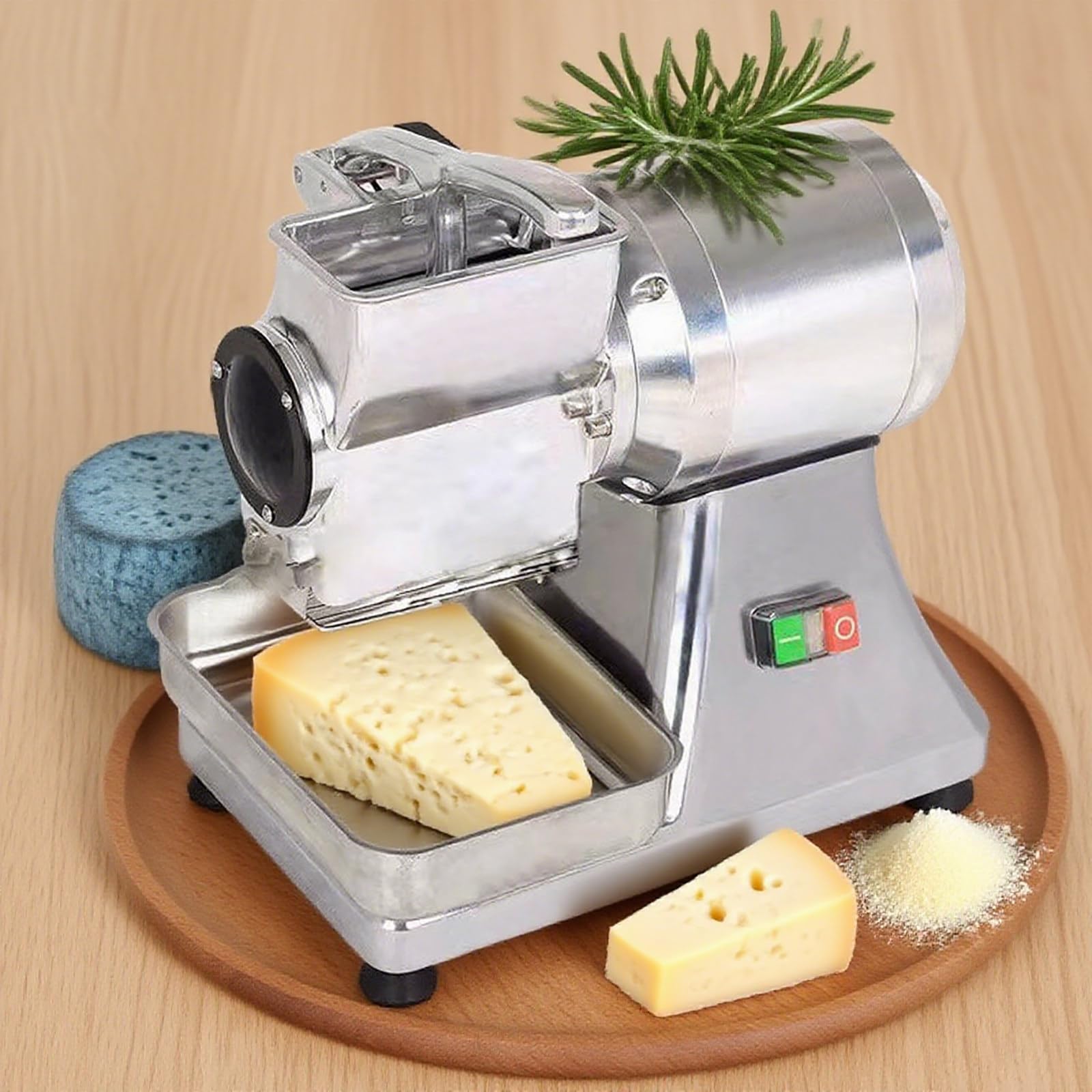 ASerZenith Electric Food Grinder, Heavy Duty Stainless Steel For Grating Cheese And Bread Crumbs, Commercial Food Processor