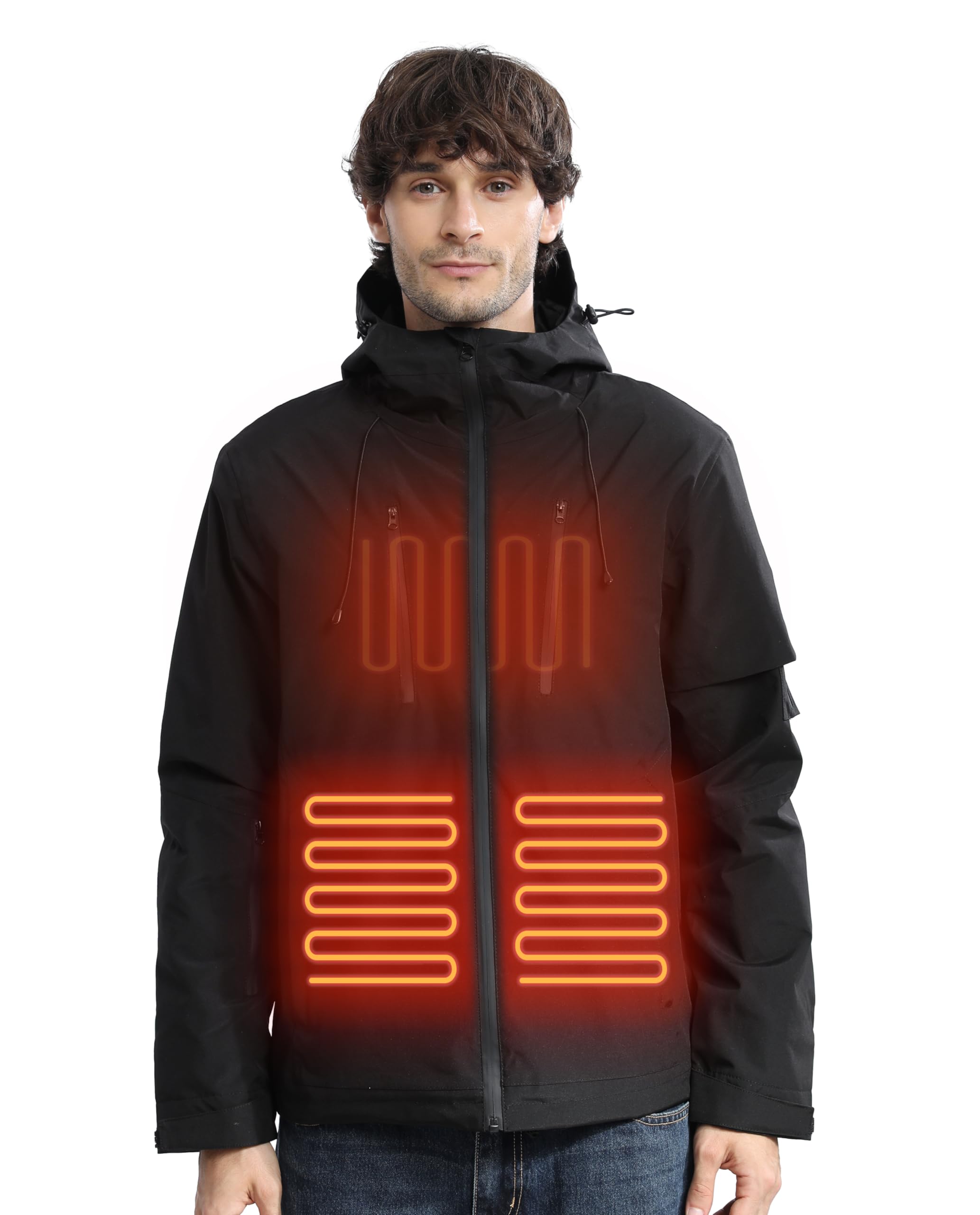 Vestes chauffantes pour homme et femme avec batterie, 15 zones de chauffage, manteau chauffant à double contrôle pour l'hiver et l'extérieur