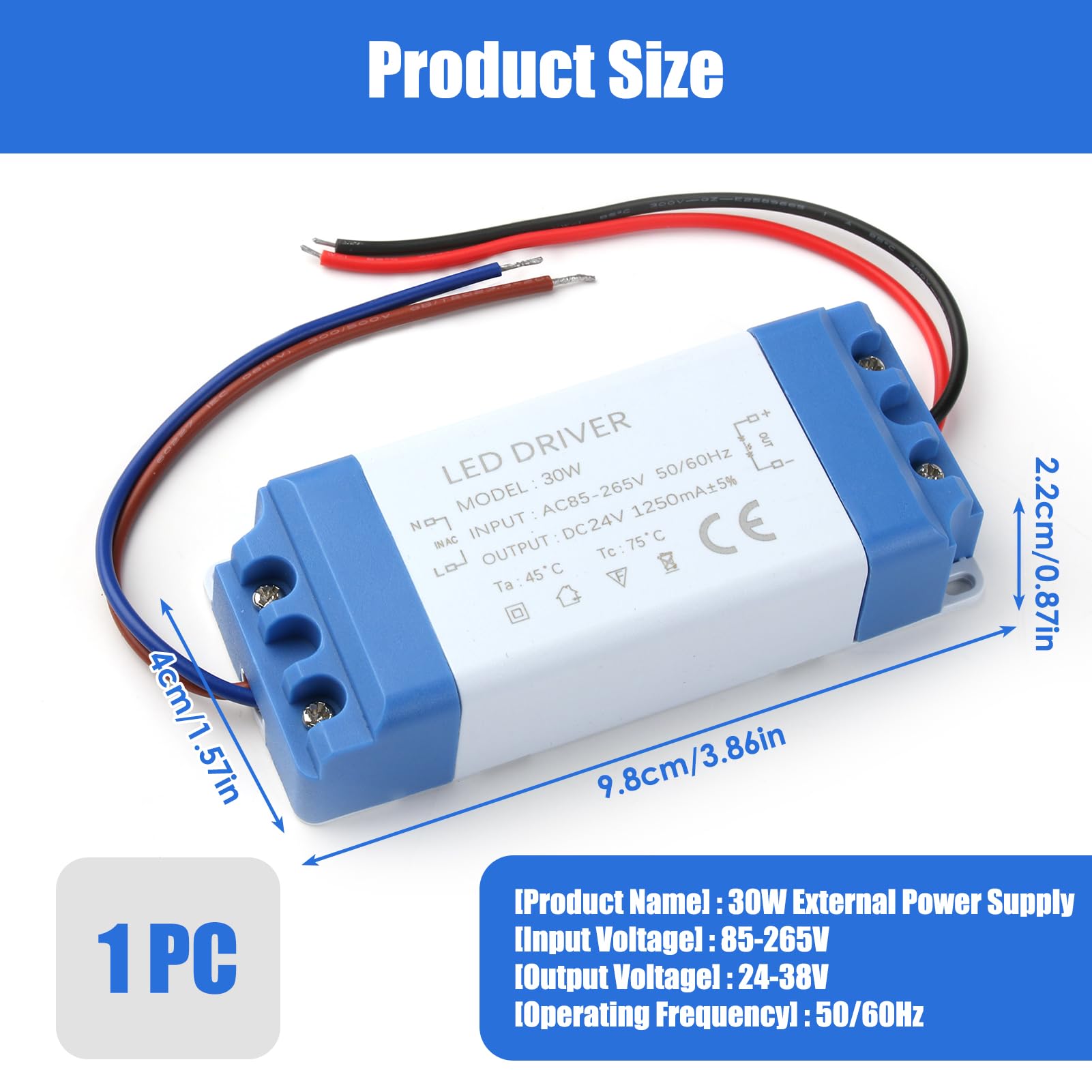 DRIVERBD0048-48W - - Trasformatore Led Alimentatore Led 48w Out DC 30 - 45V 1200mA Ip65 - Foto 2