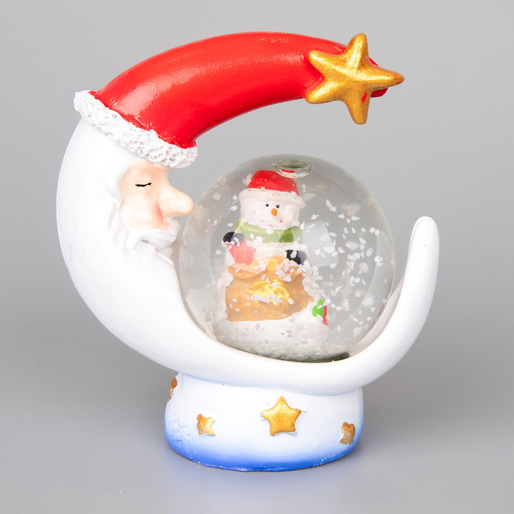 Shatchi Mini Snowglobe Water Ball Snow Dome Base Christmas Decoration
