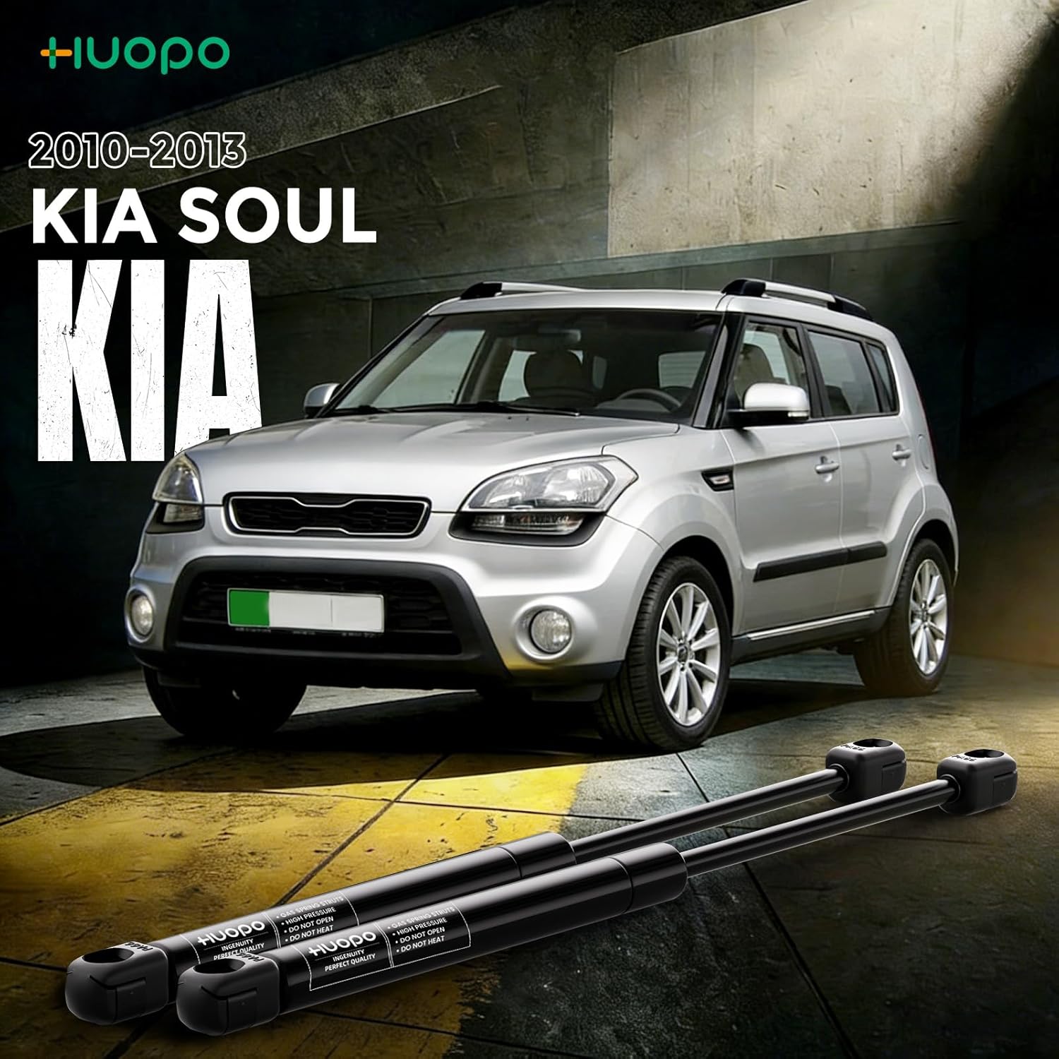 HUOPO Rear Hatch Liftgate Struts for Kia Soul 2010 2011 2012 2013, Trunk Lift Support Shocks for 2010-2013 Kia Soul 2u/4u/Sport/Exclaim/Base/Plus Hatchback 4-Door, Replacement OEM #SG35008, 2 Packs