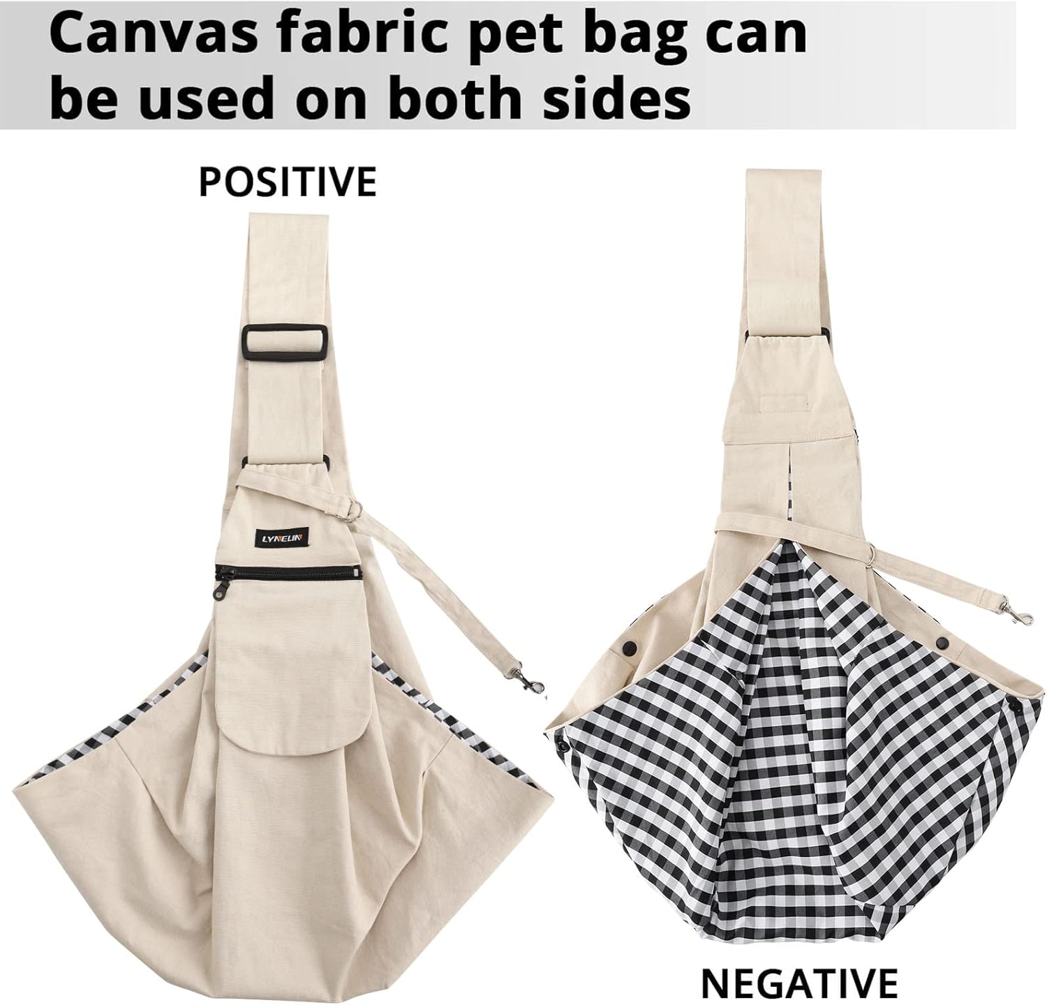 Lyneun Pet HandFree Sling Dog Carry Bag with Adjustable Shoulder Strap