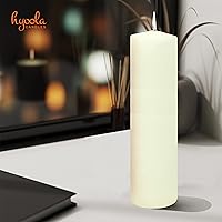 Vista 6 de Hyoola Ivor Pillar Candles - Velas de pilar de 2 x 9 pulgadas, paquete de 4 velas de pilar sin perfume, hechas en Europa