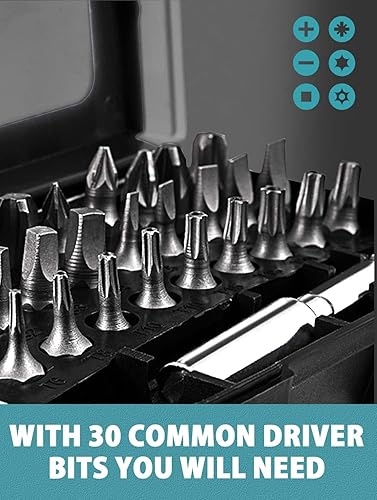 Miniatura 3 de ALEAPOW Destornillador eléctrico de 4 V, sin cable, ajuste de par 6+1 5 N.m, mango de 3 posiciones, LED delantero y trasero, 2000 mAh USB