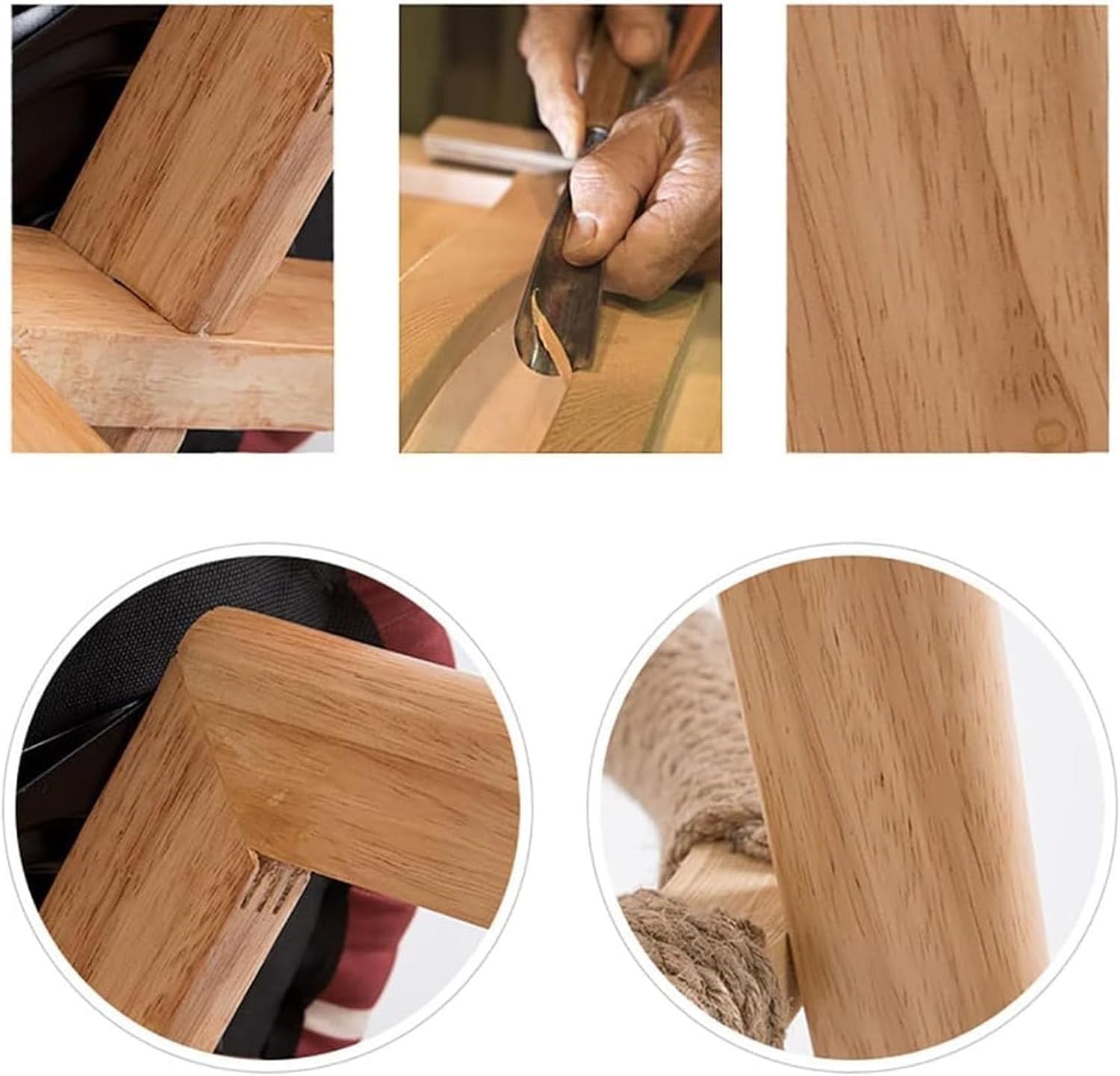 Taburetes de Cocina con Respaldo, giratorios 360°, de Madera Maciza, Elegantes taburetes para Barra de Desayuno.