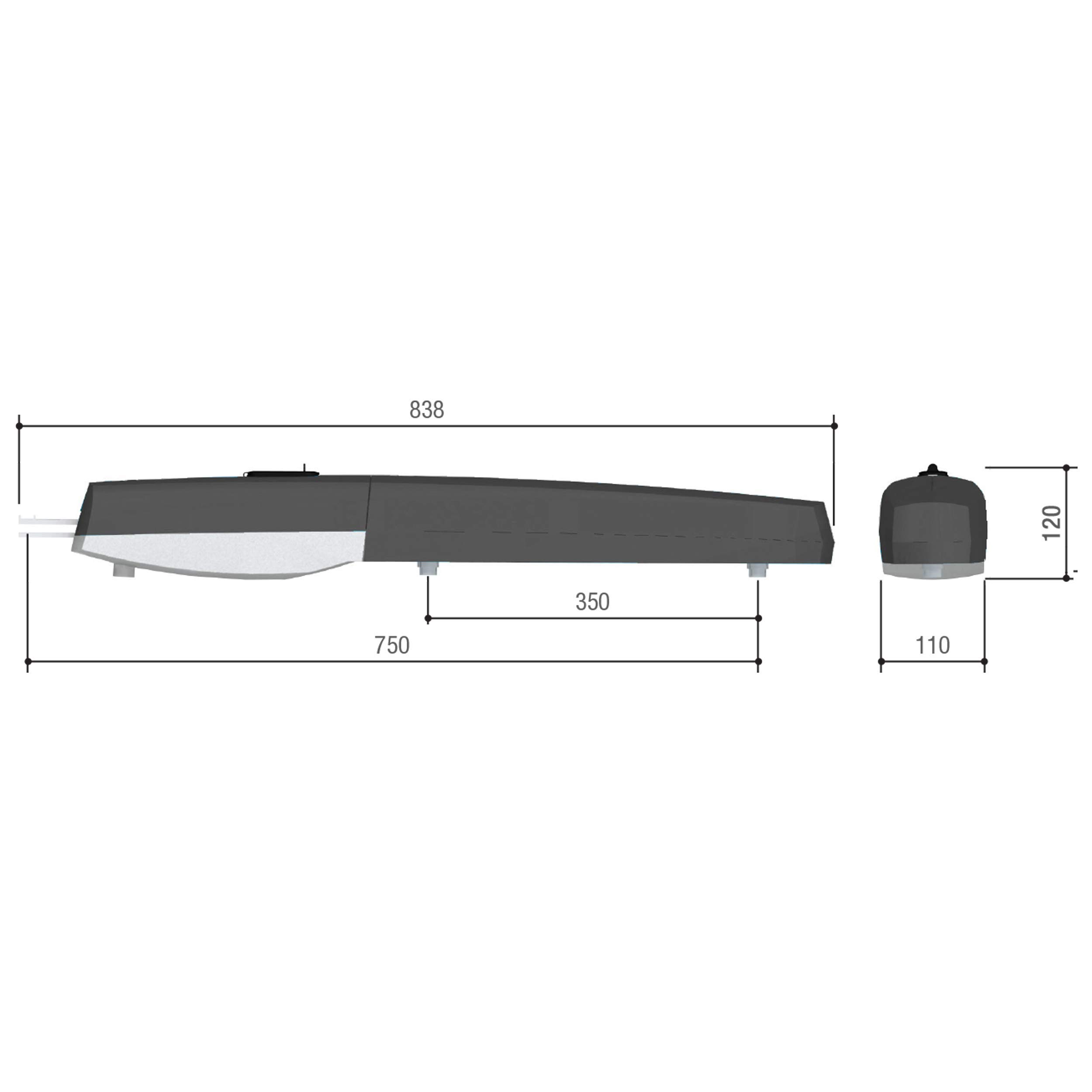 CAME 8K01MP-016 KIT AXL PER CANCELLI A BATTENTE FINO A 2 METRI E FINO A 250 KG DI PESO, SISTEMA DC 24 V, COLORE GRIGIO