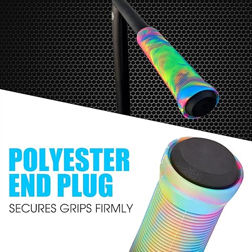 Miniatura 2 de Empuñaduras para scooter, empuñaduras de manillar MTB y BMX de colores mixtos  Empuñaduras suaves de 5.709 in para scooter Pro Stunt Kick, bicicleta