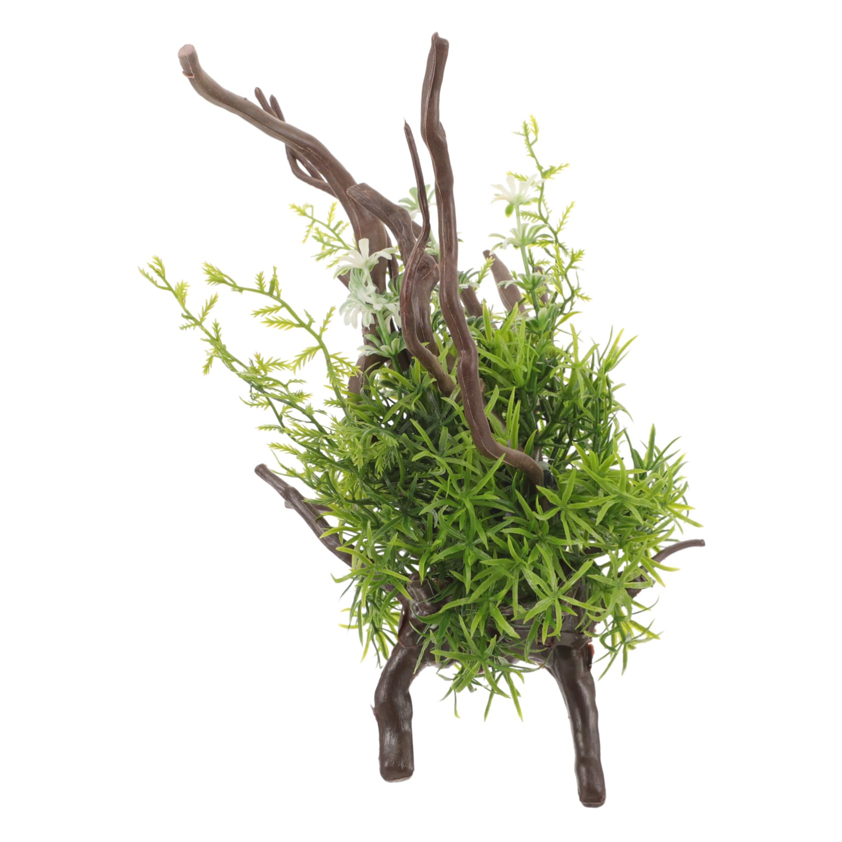 BESPORTBLE 2 Pièces Ornement Aquatique Herbe De Réservoir De Poissons Mini-Aquarium Plantes De Gazon Artificiel Pompe D'aquarium Décorations D'aquarium Aquarium Artificiel Air Trousse Résine