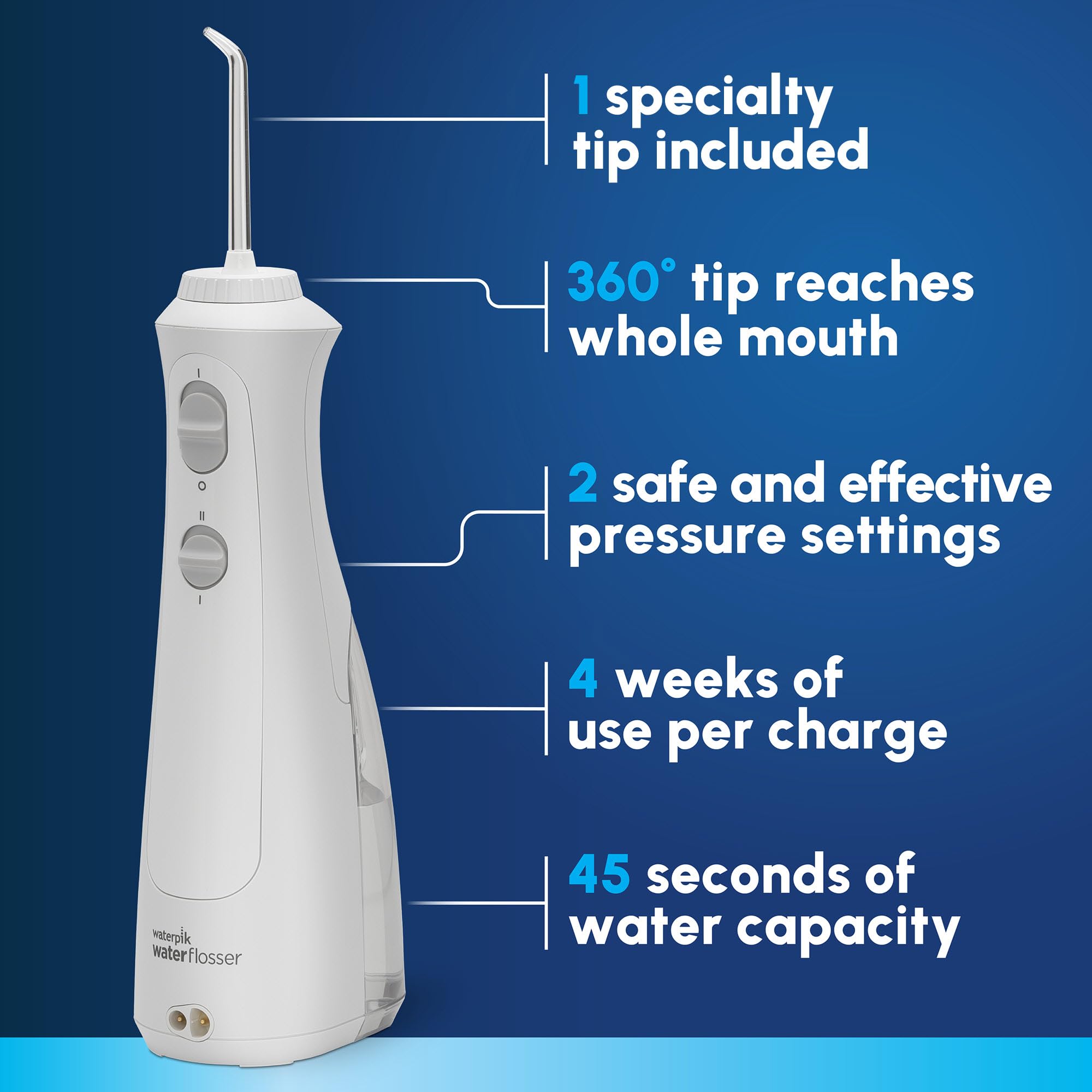 Waterpik Cordless Pearl e Sensonic Spazzolino elettrico ricaricabile e idropulsore combinato, cura dentale completa per denti, gengive, bretelle e viaggio - ADA accettato, bianco