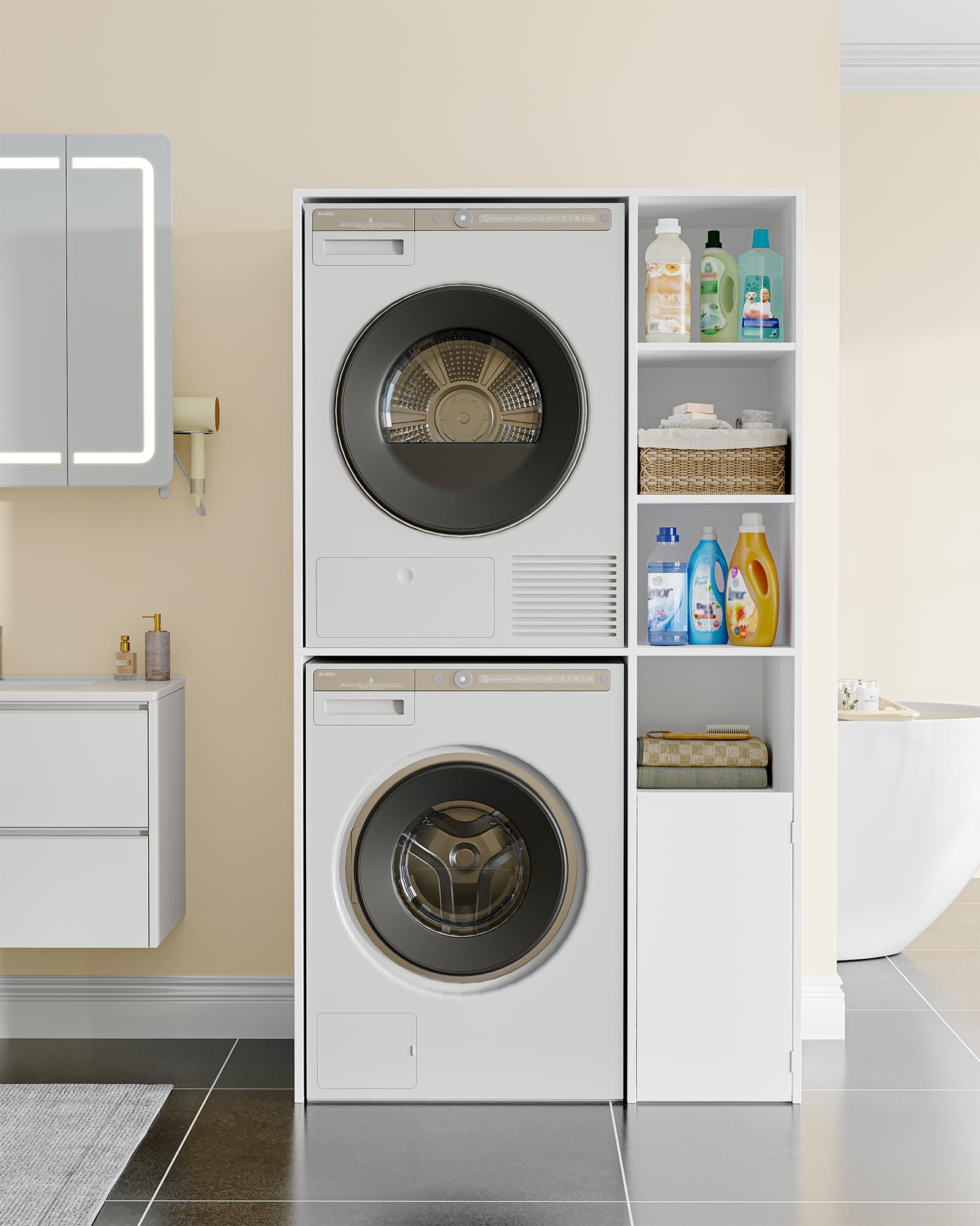 Hzuaneri Waschmaschinenschrank für Waschmaschine Wäschetrockner