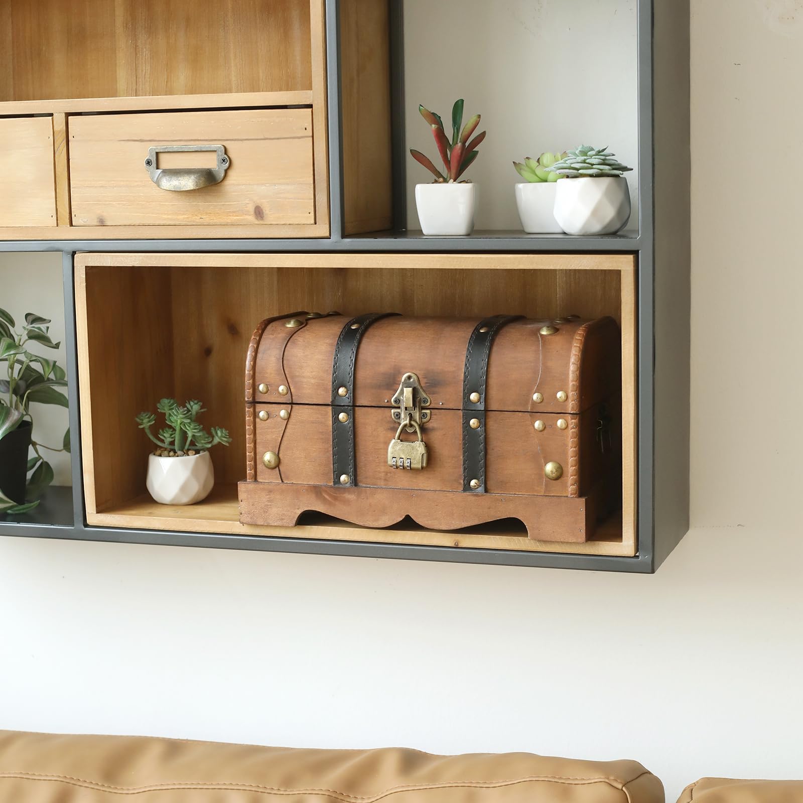 木製 トランク 収納 ヴィンテージ Amazon｜DECOR4SEASON ヴィンテージ木製収納チェストトランク ロック