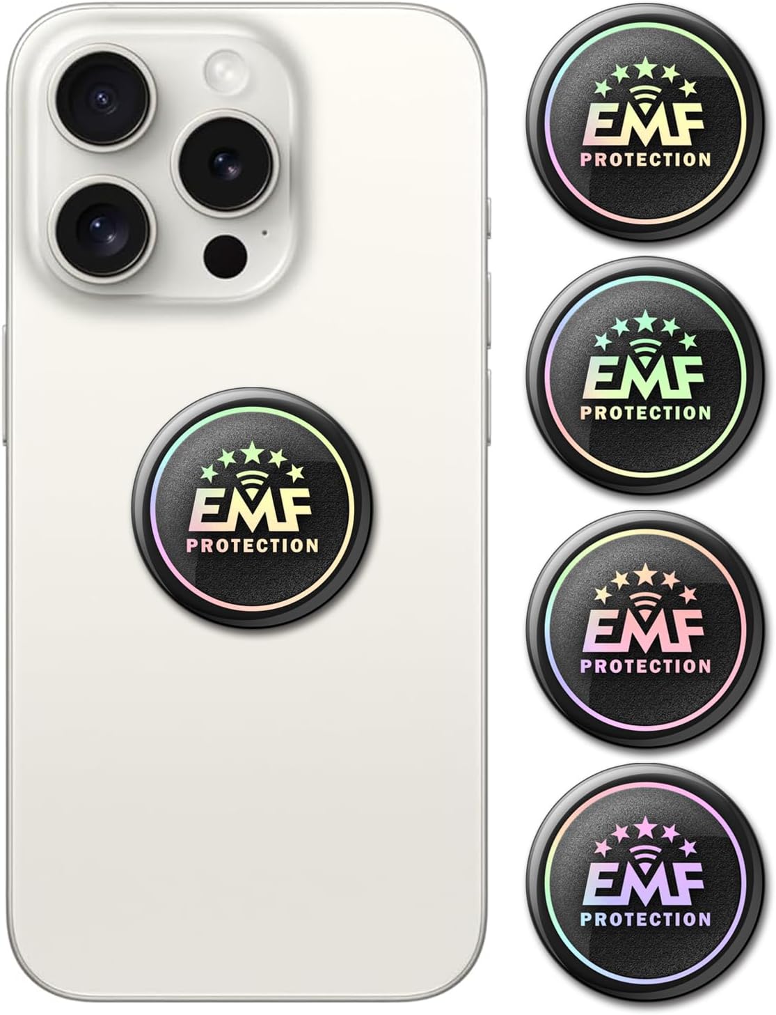 EMF Stickers for Cell Phones/Laptops/Tablets/All Electronic Devices - Slim Design - Supported by Japanese Technology - 1.1 Inches Circle - (24 Pcs)
