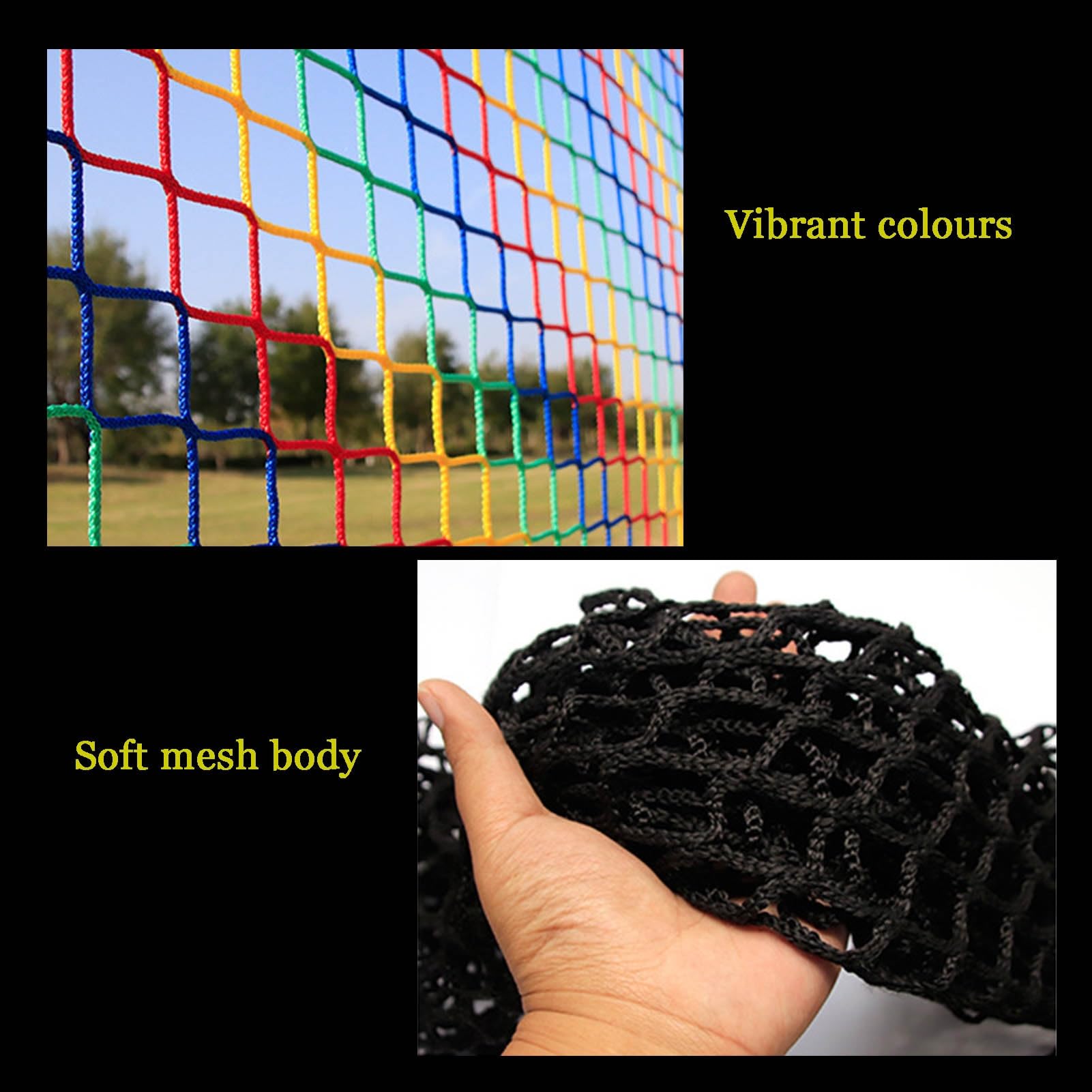 Red de seguridad para balcón al aire libre, protección resistente a la intemperie y a la abrasión para escaleras y parques infantiles (1,5 x 2 m) - Barrera de seguridad infantil