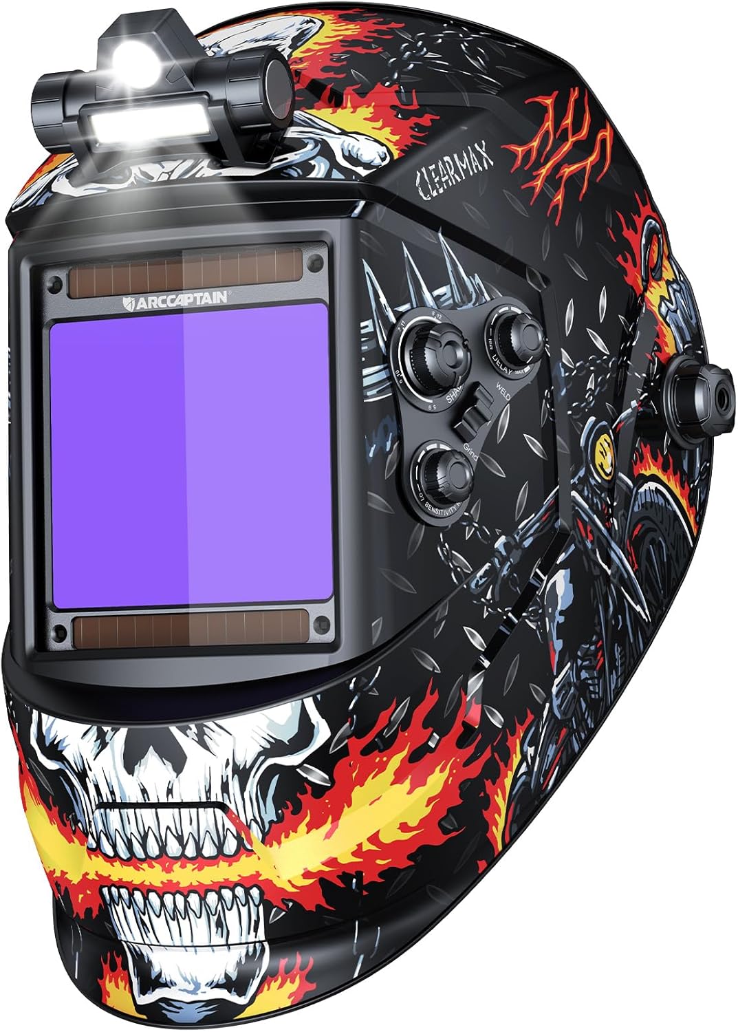 ARCCAPTAIN Auto Darkening Welding Helmet with Skeleton Design