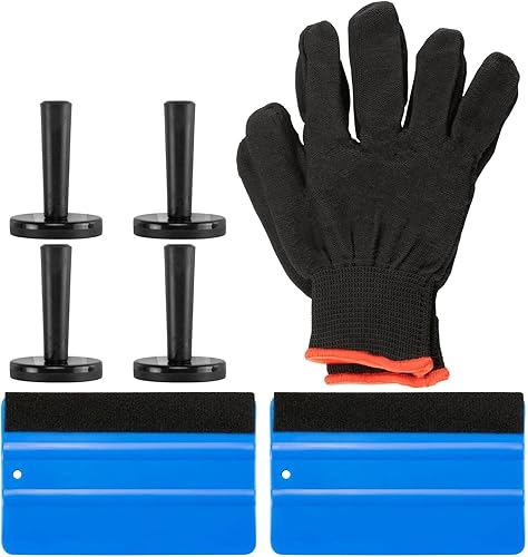 Kit de herramientas de envoltura de vinilo profesional para ventana, calcomanía de aplicación de película adhesiva de alta calidad de fieltro azul