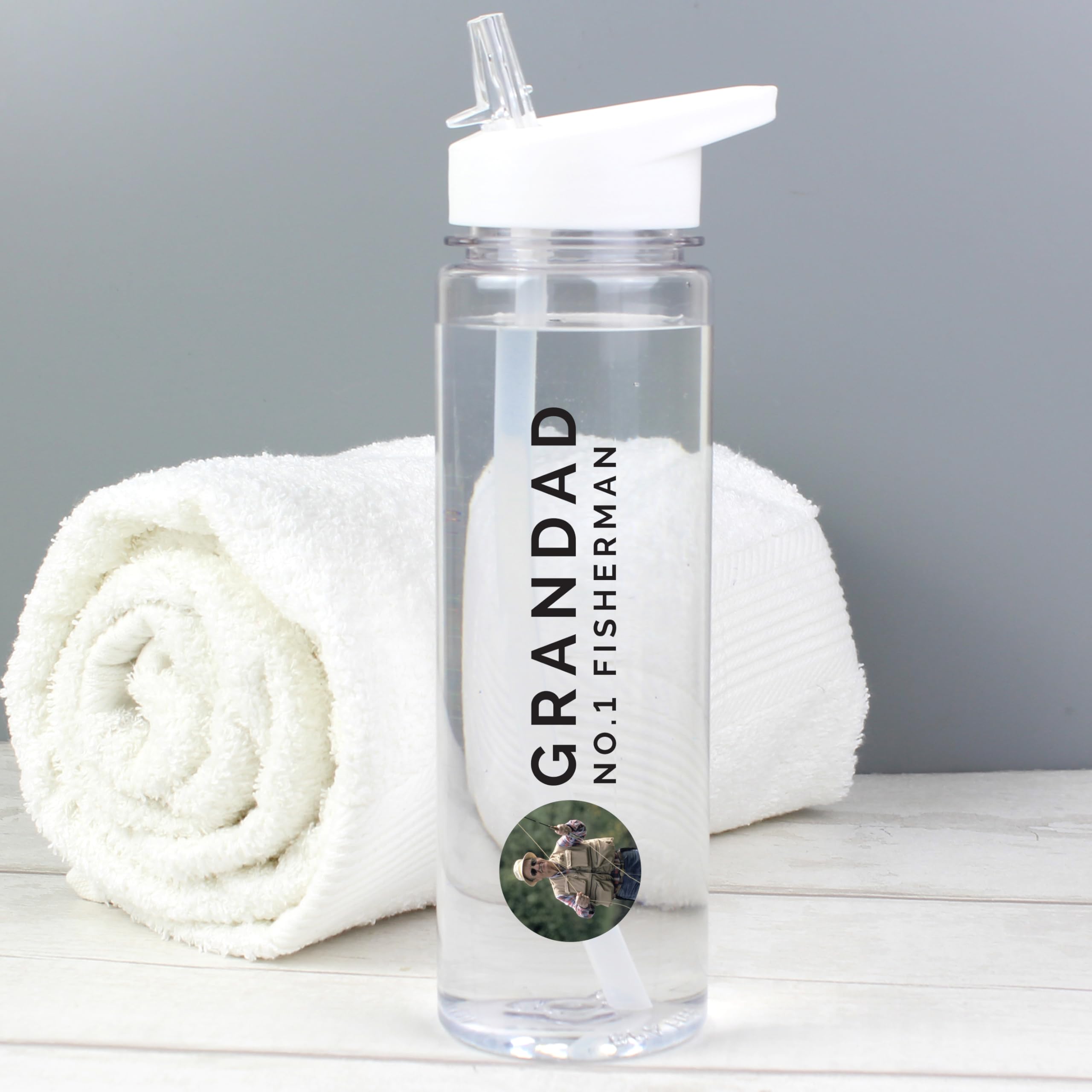 Personalised Memento Company White Personalised Photo Upload Water Bottle